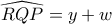 \widehat{RQP}=y+w