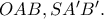 OAB, SA'B'.
