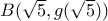 B(\sqrt{5},g(\sqrt{5} ))