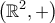 \displaystyle{\left(\mathbb{R}^2,+\right)