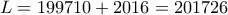 L=199710+2016=201726