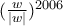 (\frac{w} {|w|})^{2006}