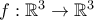 f:\mathbb{R}^3\rightarrow \mathbb{R}^3