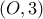 (O, 3)