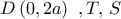 D\left( {0,2a} \right)\,\,,T,\,S