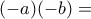 (-a)(-b)=&alpha;&beta;