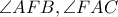 \angle AFB,\angle FAC