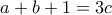 \displaystyle{a+b+1 = 3c}