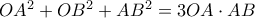 OA^2 +OB^2 +AB^2=3OA \cdot AB