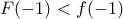 F(-1)<f(-1)