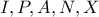 I,P,A,N,X