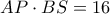 AP\cdot BS=16