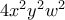 4x^2y^2w^2