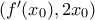 (f'(x_{0}), 2x_{0})
