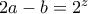 2a-b=2^z