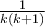\frac{1}{k(k+1)}
