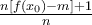 \frac{n[f(x_0)-m]+1}{n}