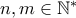 n,m \in \mathbb{N}^*