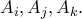 A_{i}, A_{j}, A_{k}. 