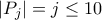 |P_j| = j \leq 10