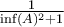 \frac{1}{\mathrm{inf}(A)^2 +1}