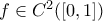f\in C^2([0,1])