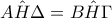 A\hat{H}\Delta =B\hat{H}\Gamma