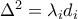 \Delta ^{2}=\lambda _{i}d_{i}