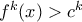 f^{k}(x)>c^k