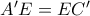 A'E=EC'