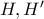 H, H'