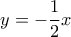 \displaystyle y=-\frac{1}{2}x