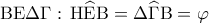 {\rm B}{\rm E}\Delta \Gamma :\,{\rm H}\widehat {\rm E}{\rm B} = \Delta \widehat \Gamma {\rm B} = \varphi