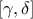 \left[ \gamma ,\delta \right]