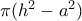 \pi (h^2-a^2)