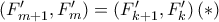 (F_{m+1}', F_m')=(F_{k+1}', F_k') \, (*)