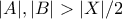 |A|,|B| > |X|/2
