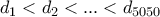 d_1<d_2<...<d_{5050}