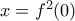 x=f^{2}(0)
