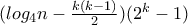 (log_{4}n-\frac{k(k-1)}{2})(2^{k}-1)