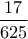 \dfrac{17}{625}