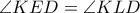 \angle KED = \angle KLD