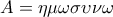 \displaystyle{A=\eta \mu\omega\sigma \upsilon \nu \omega}