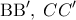\displaystyle 
{\rm B}{\rm B}',\;CC'