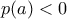 p(a) < 0