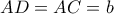AD = AC = b