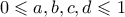 0 \leqslant a,b,c,d \leqslant 1