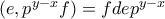 (e,p^{y-x}f)=fdep^{y-x} 