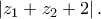 \left| {z_1  + z_2  + 2} \right|.
