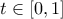 t\in[0,1]